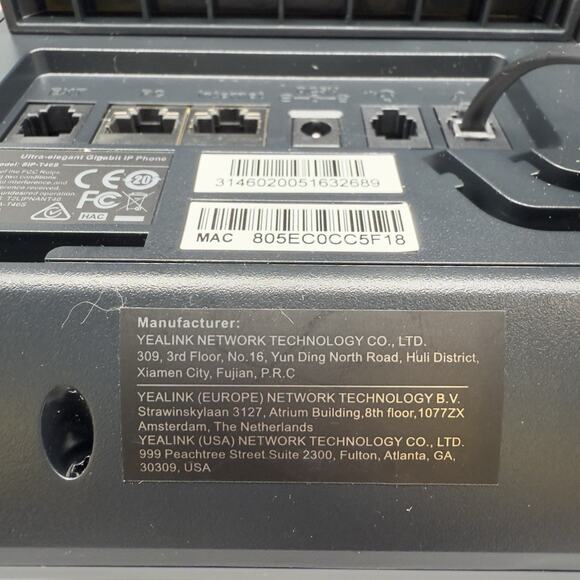 Yealink SIP T46S VoIP IP Business Phone Black Gigabit HD Display Tested - Picture 9 of 10